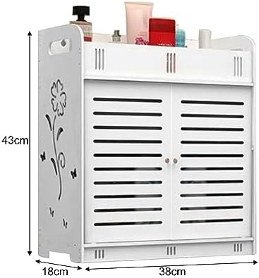 cdar Flower Pattern White Medicine Cabinet 1