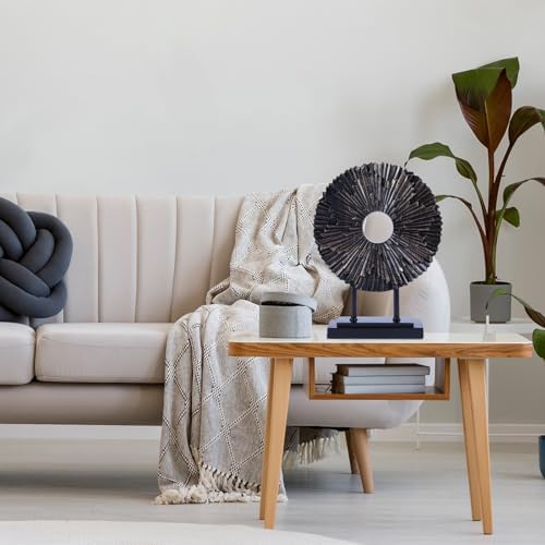CECKQUE Minimalist Round Black Statue Home Decor