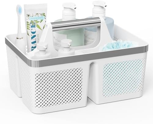 BYUNER Portable Shower Caddy with Handle and Holes