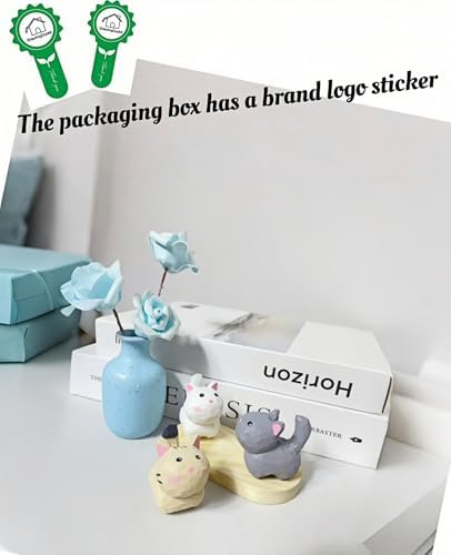 ShaoAngDuoMi Cute Mini Carved Wooden Cat Figurines 4PCS
