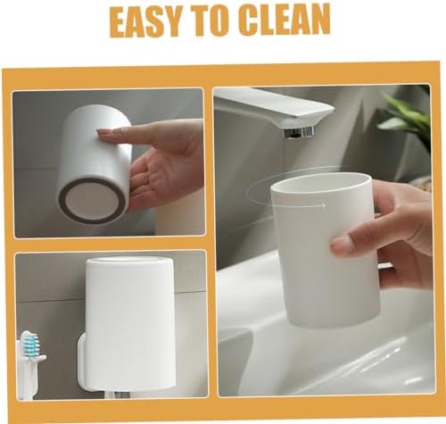 PRETYZOOM 2pcs Modern Unbreakable Bathroom Tumbler Cup Pp Material