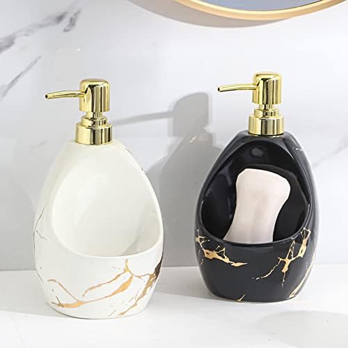 Duiaynke Countertop Soap Dispenser with Sponge Holder - Black