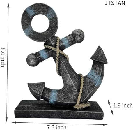 JTSTAN Nautical Anchor Sculpture Decor Statue