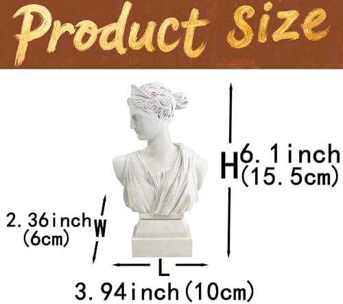 Greek Mythology Diana Goddess Statue Classic Roman Bust 1