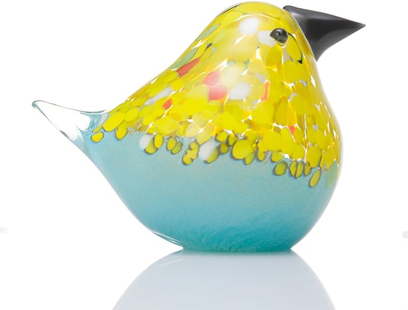 Handmade Glass Bird Ornament Home Decor Statue