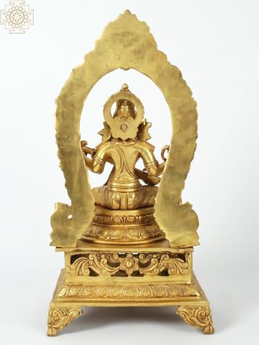 Brass Goddess Saraswati Statue with Veena 1