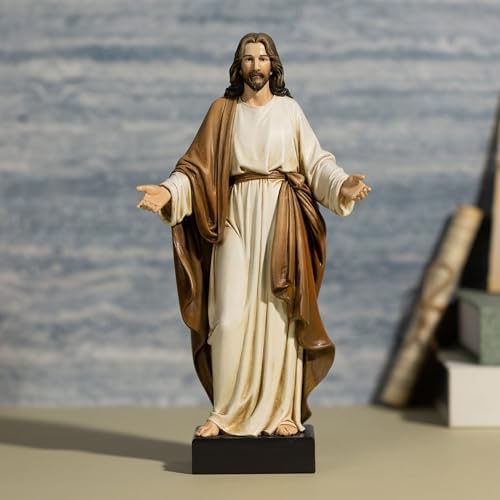 12 Inch Hand Painted Jesus Statue Religious Home Decor