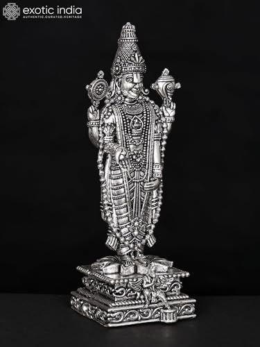 Superfine Lord Tirupati Balaji Brass Statue with Garuda Base