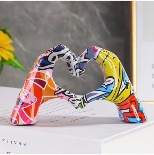 Personalized Graffiti Heart Decor Figurine for Home and Office