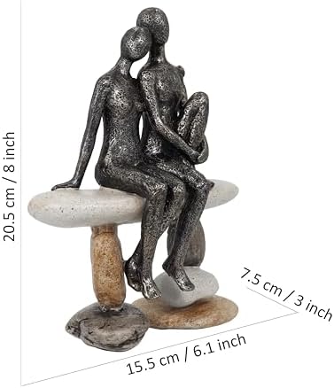 Abstract Couple Statue Cast Iron Design