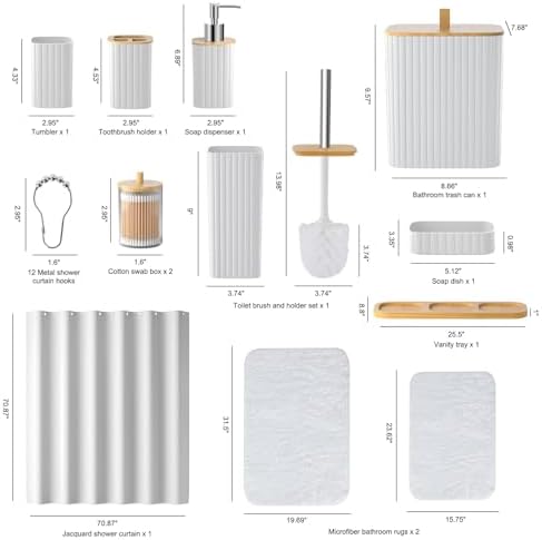 Z ZONAMA 22PCS Bathroom Accessories Set - Stylish Functional