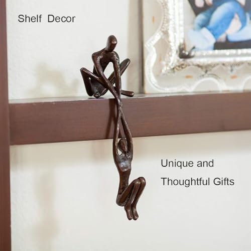 Seek Rare Couple Sculptures Abstract Figurine Decor Black 75x24in