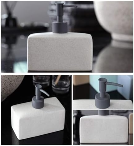 Square Soap Dispenser with 500ml Capacity - Ceramic Glass