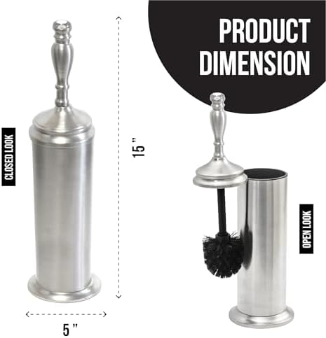Splash Home Buena Toilet Brush with Chrome Holder 1