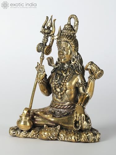 Small Superfine Lord Shiva Brass Statue for Home Puja Mandir