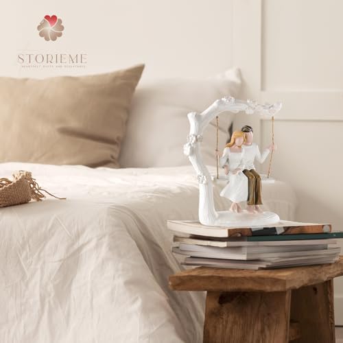 Storieme Romantic Couples Swing Figurine - Unique Wedding Anniversary Gift