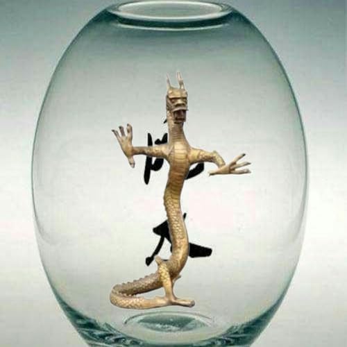 Ecqizer Feng Shui Standing Dragon Figurine