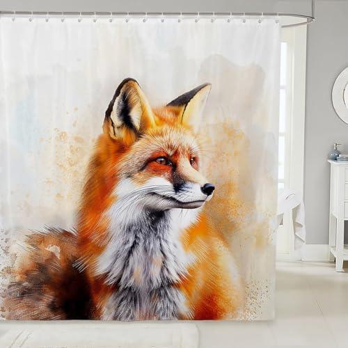 Feelyou Wild Fox Shower Curtain Set 72x72