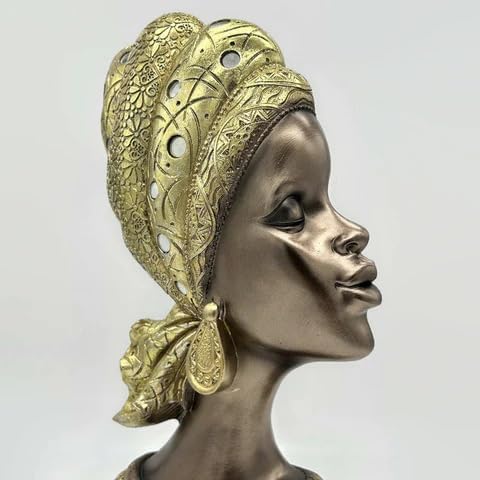 GIFTBOXGO African Lady Bust Statue Home Decor