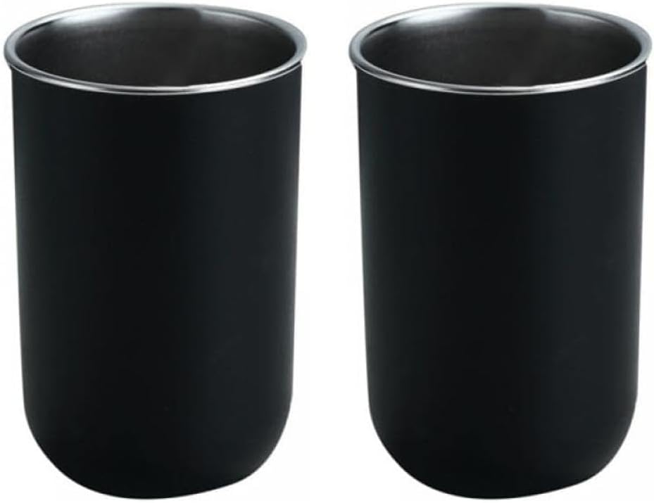 123Arts 2 Pcs Stainless Steel Mouthwash Cups for Bathroom Use