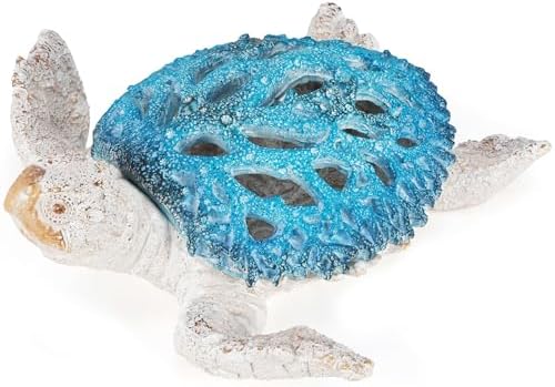 VVGIFTS Blue Sea Turtle Coral Reef Sculpture