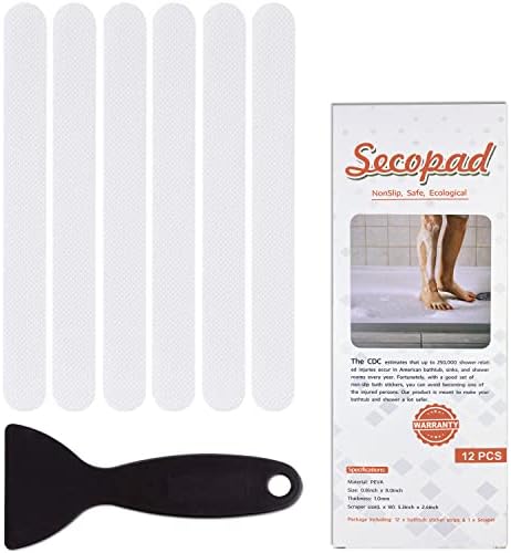 Secopad Anti Slip Bathtub Stickers 24PCS with Scraper