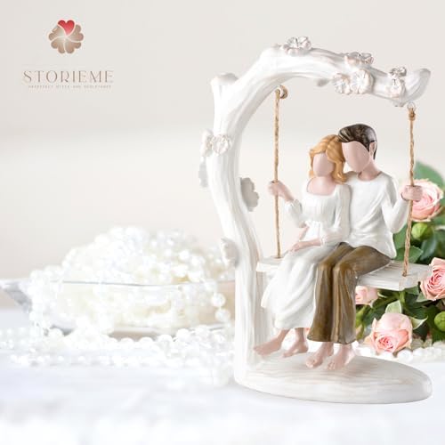 Storieme Romantic Couples Swing Figurine - Unique Wedding Anniversary Gift