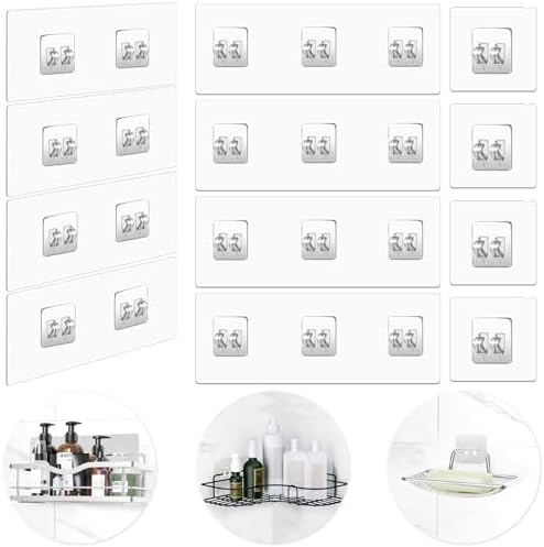 FGSAEOR 14 Pack Adhesive Shower Caddy Hooks