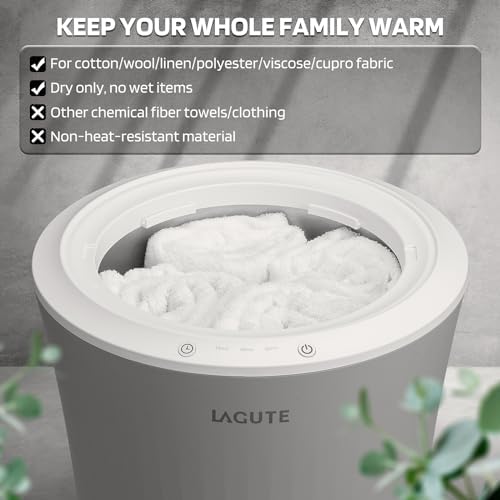 Lagute iSnug Towel Warmer with 3-Level Timer and RGB Light
