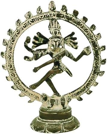 3-Inch Brass Nataraja Shiva Statue Spiritual Home Decor