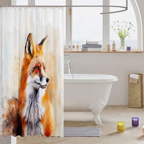 Feelyou Wild Fox Shower Curtain Set 72x72