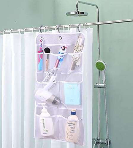 MISSLO Hanging Mesh Shampoo Shower Organizer with Door Hooks 1