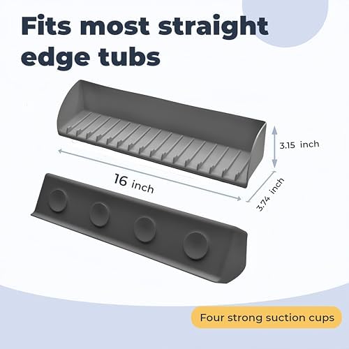 DAECHAO Bathtub Splash Guard with 4 Suction Cups