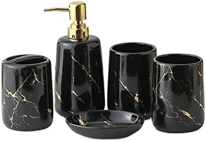 5-Piece Ceramic Bathroom Soap Dispenser Set
