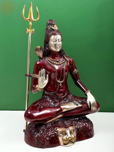 Brass Lord Shiva Idol Statue Divine Home Decor