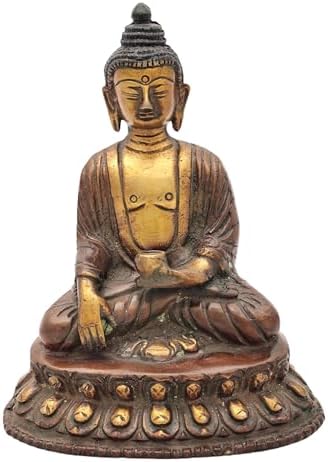6-Inch Brass Lord Buddha Statue - Bhumisparsha Mudra