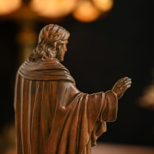 Wooden Sacred Heart of Jesus Statue - 43 Inch Handmade Figurine