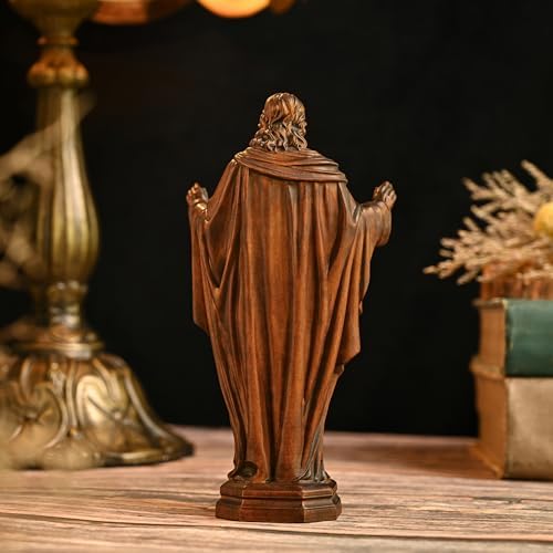 Wooden Sacred Heart of Jesus Statue - 43 Inch Handmade Figurine