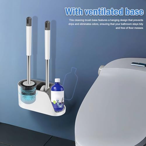 ZFLYCANP Deep Cleaning Toilet Brush Set with Holder