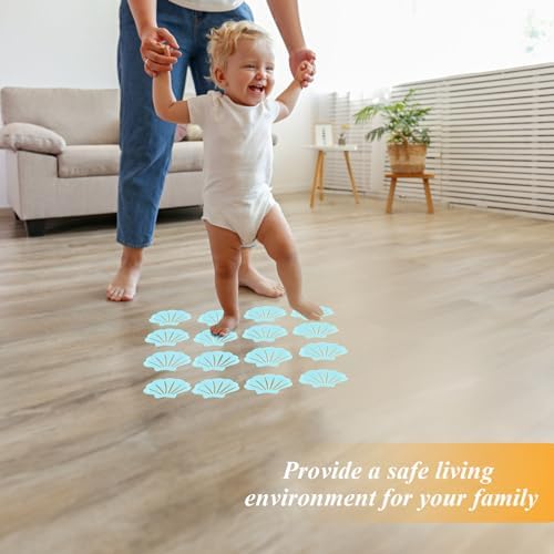 Coufce Bathtub Stickers Non-Slip Seashell Shape 30Pcs