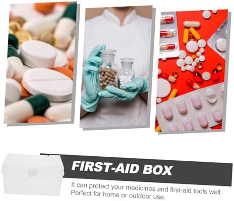 WRITWAA Portable First Aid Box with Handle and Buckle Design