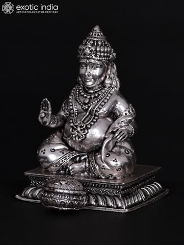 Small Superfine Blessing Lord Kubera Brass Statue 1