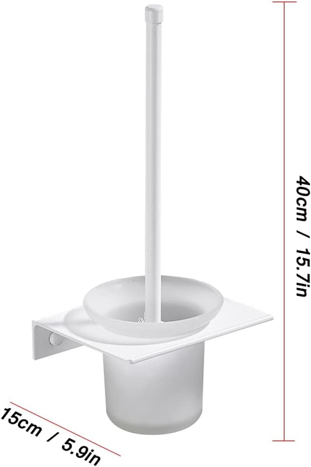 Modern Toilet Brush with Wall Mount Holder Set