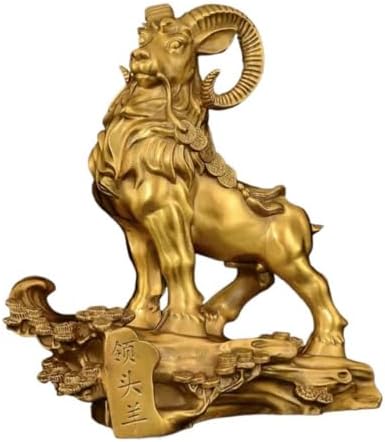 Ecqizer Feng Shui Lucky Sheep Figurine Zodiac Home Office Decoration