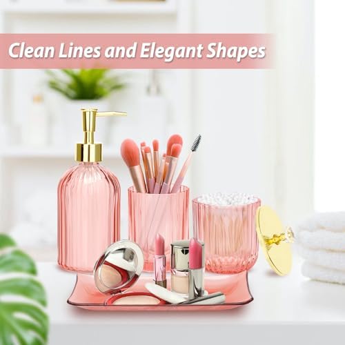 Jenseits Pink Bathroom Accessory Set 4 Pcs