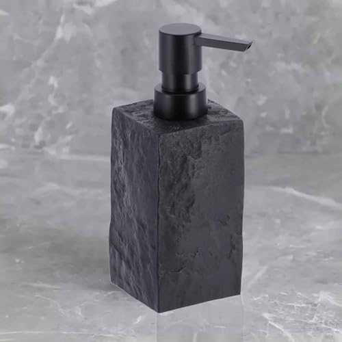 Bath Square Resin Soap Dispenser 9 FL OZ Black