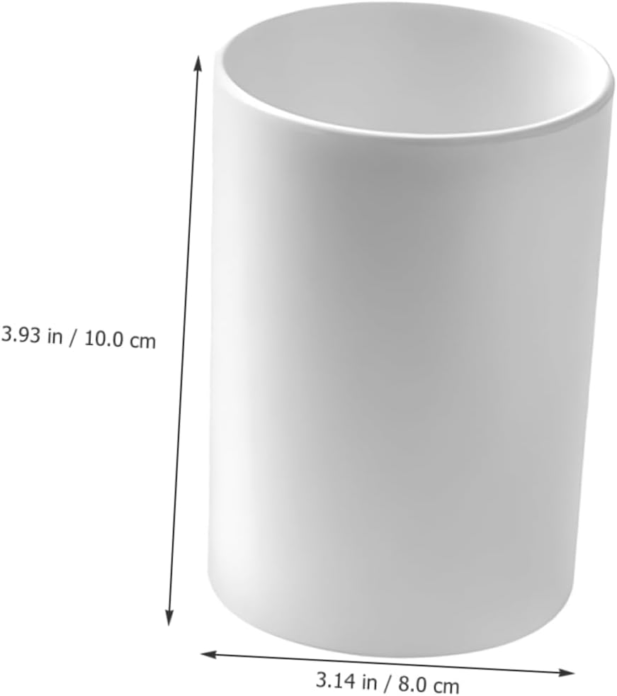 Bathroom Tumbler Cup Reusable Toothbrush Holder Large Capacity White 1