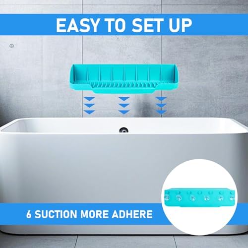 Soxcivise Bath Splash Guard with 6 Suction Cups - Green