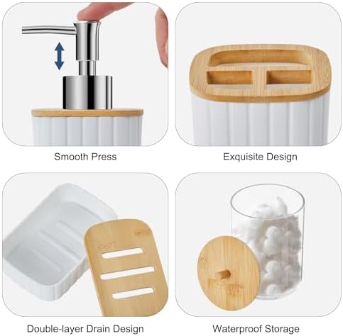 Z ZONAMA 22PCS Bathroom Accessories Set - Stylish Functional