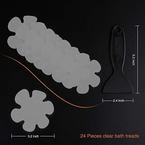 Secopad Bathtub Stickers Non-Slip 24PCS Gray Set